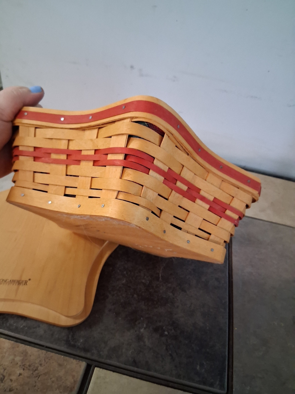 Longaberger Red and Natural Shining Star Basket - Picture 6 of 9